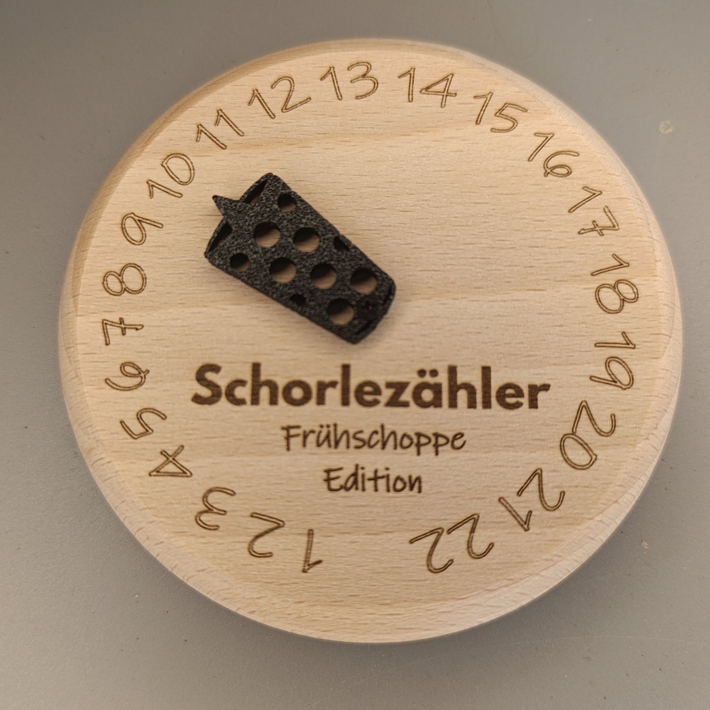 "Schorlezähler" Holzdeckel für Gläser