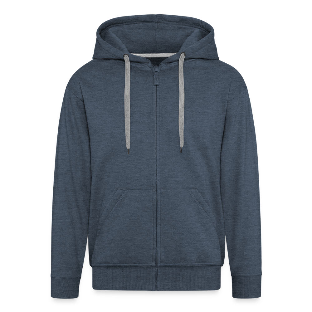 Dubbeglas Zip-Hoodie - Jeansblau