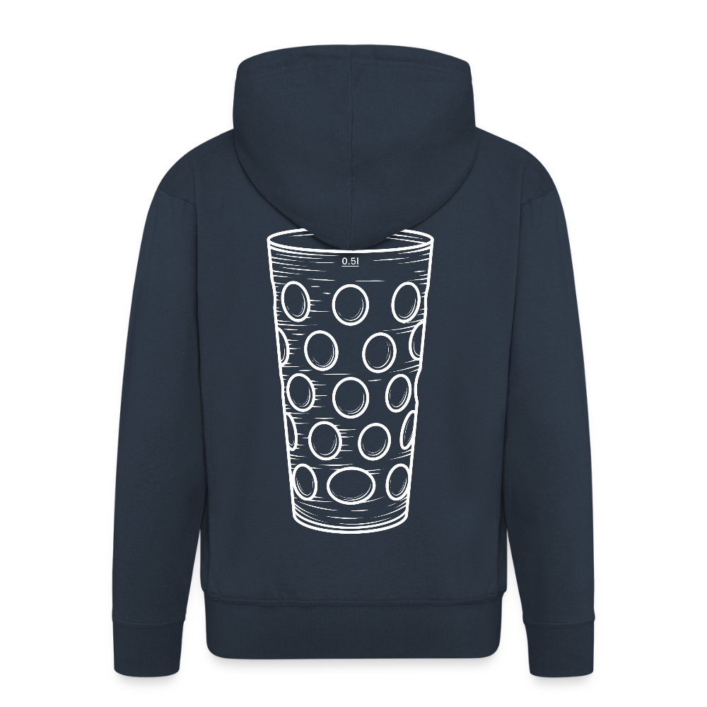 Dubbeglas Zip-Hoodie - Navy