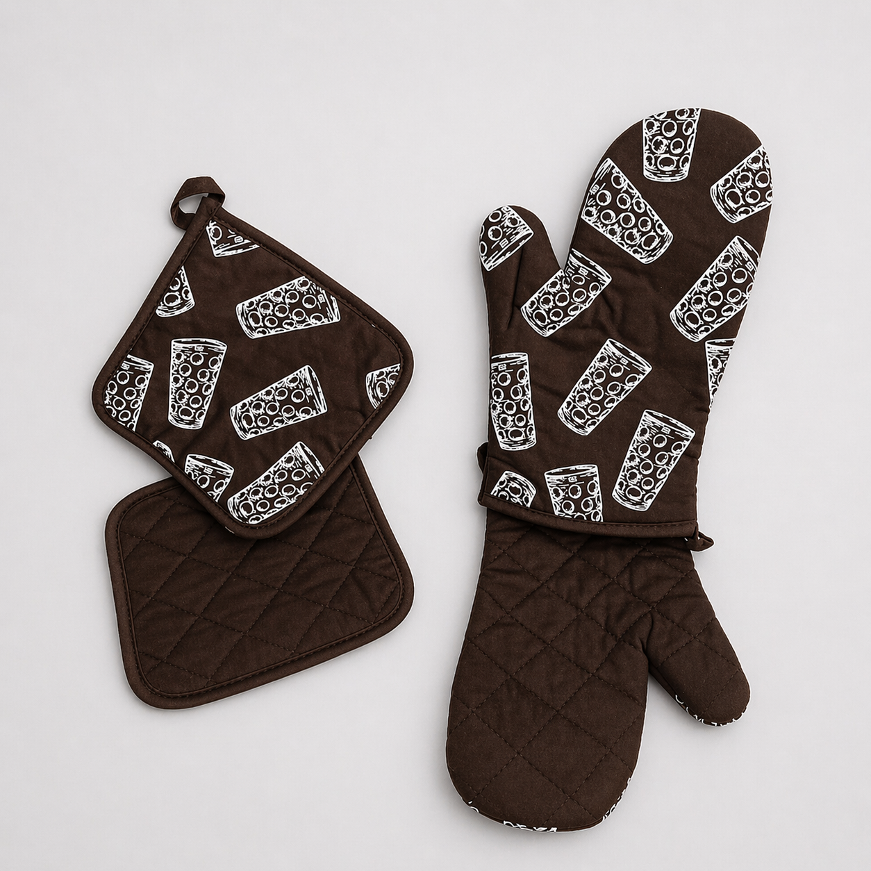 Dubbeglas Topflappen & Ofenhandschuh Set – Pfälzer Küche – Dubbe ohne Ende