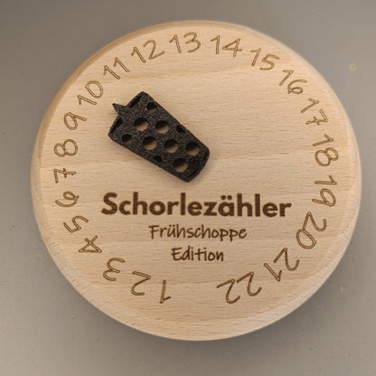"Schorlezähler" Holzdeckel für Gläser