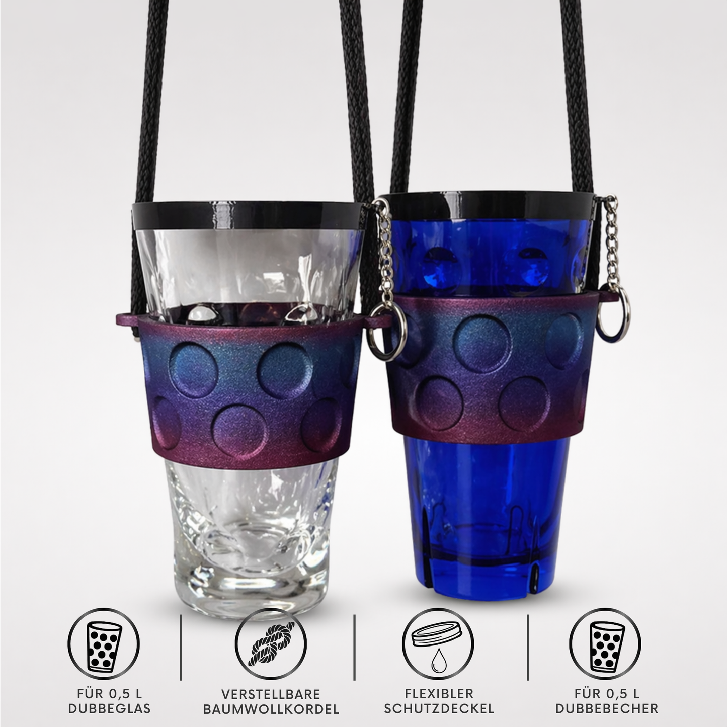 Dubbeglas Halter