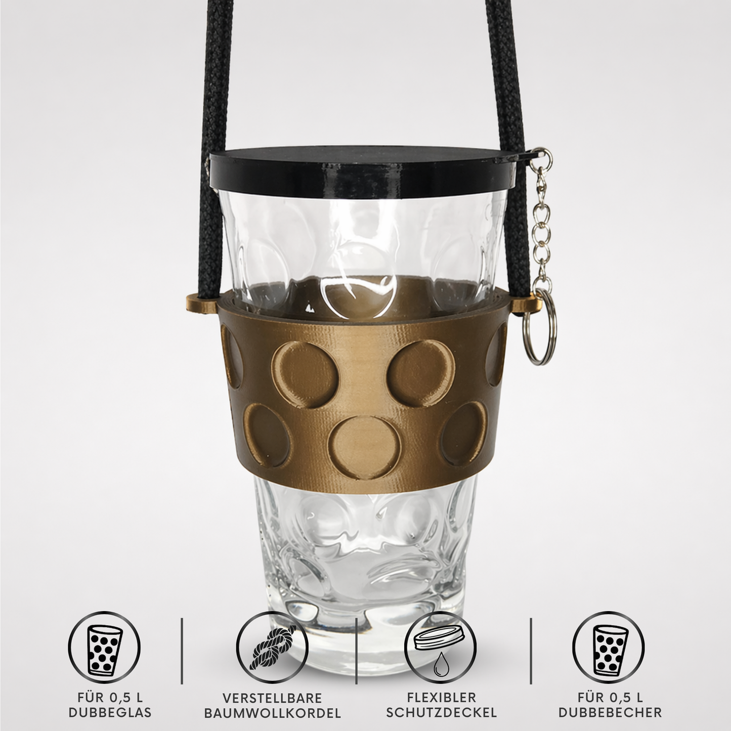 Dubbeglas Halter