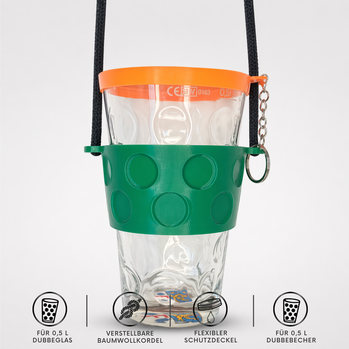 Dubbeglas Halter