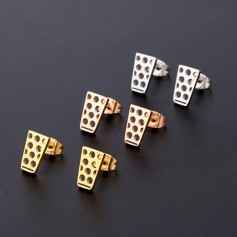 Dubbeglas Ohrstecker aus Edelstahl – Pfälzer Schmuck
