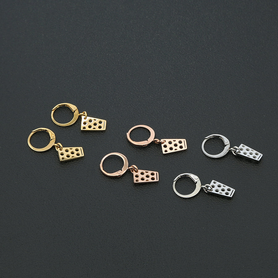Dubbeglas Creolen aus Edelstahl – Pfälzer Weinfest Schmuck
