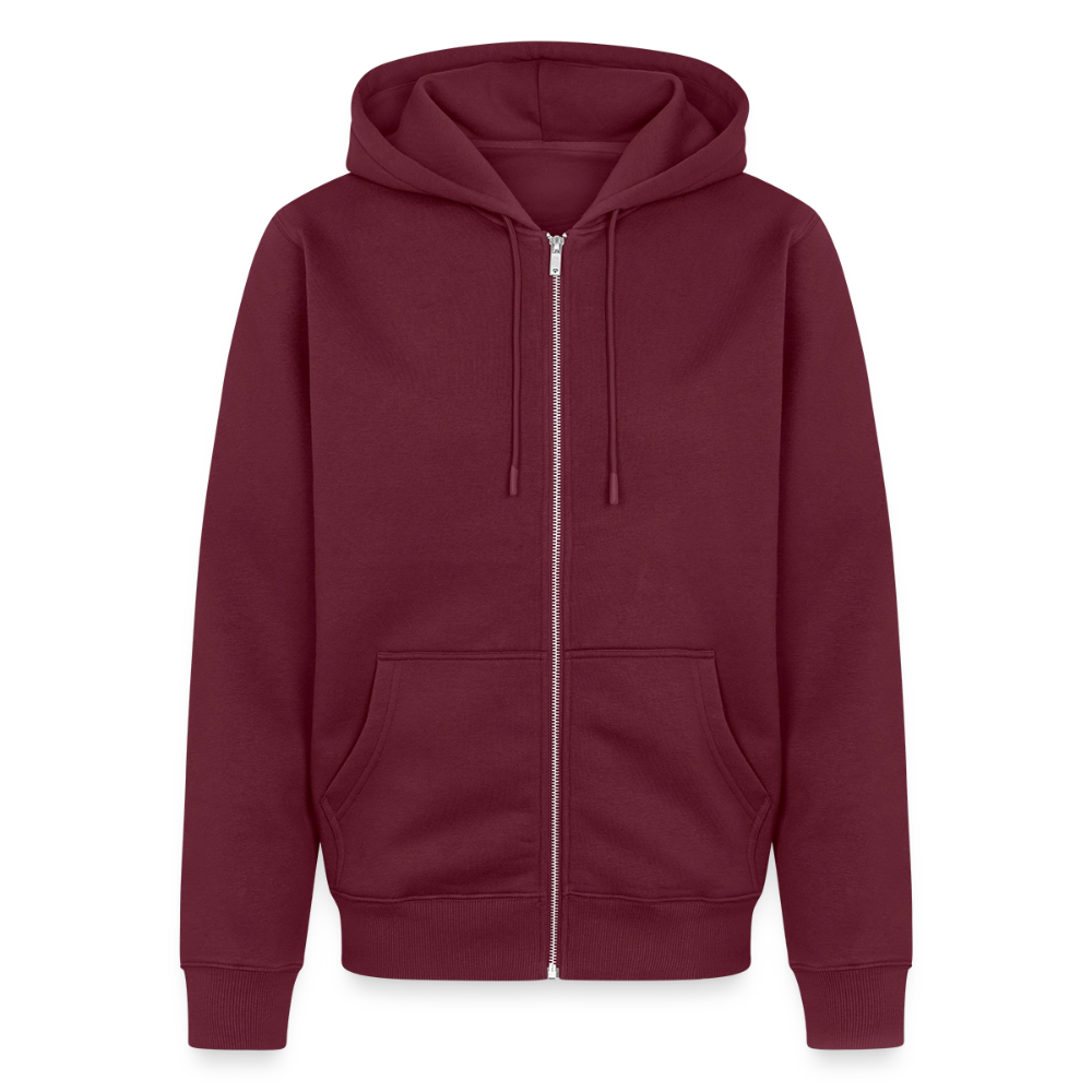 Dubbeglas Zip-Hoodie - Burgunderrot