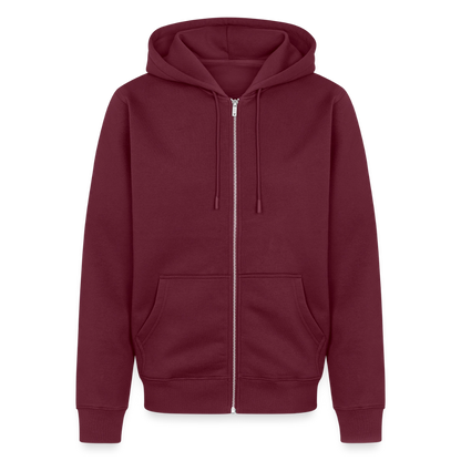 Dubbeglas Zip-Hoodie - Burgunderrot