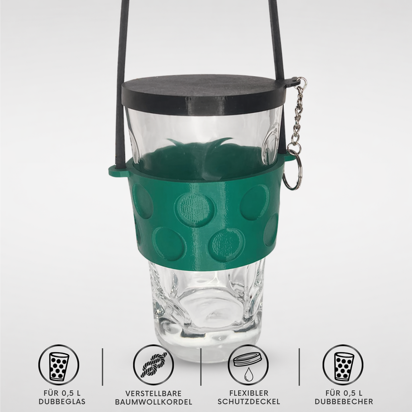 Dubbeglas Halter