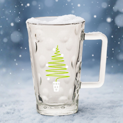 Dubbe-Tässel mit Weihnachtsmotiv