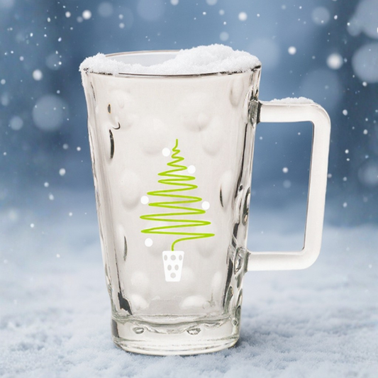 Dubbe-Tässel mit Weihnachtsmotiv