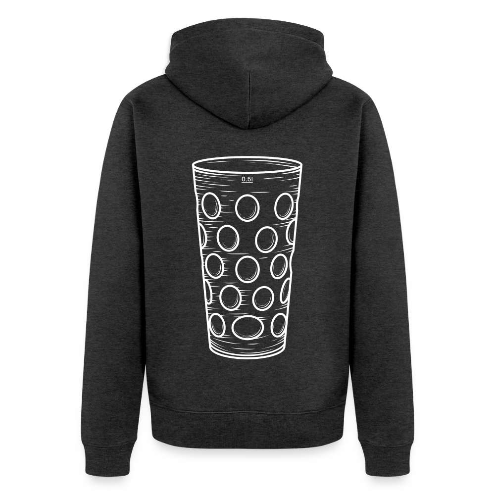 Dubbeglas Zip-Hoodie - Anthrazit meliert