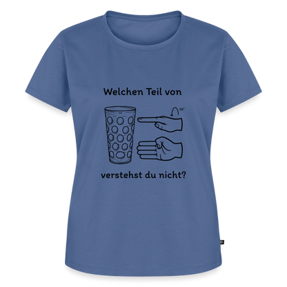 Richtige Schorle, Dubbeglas (woman) - Taubenblau