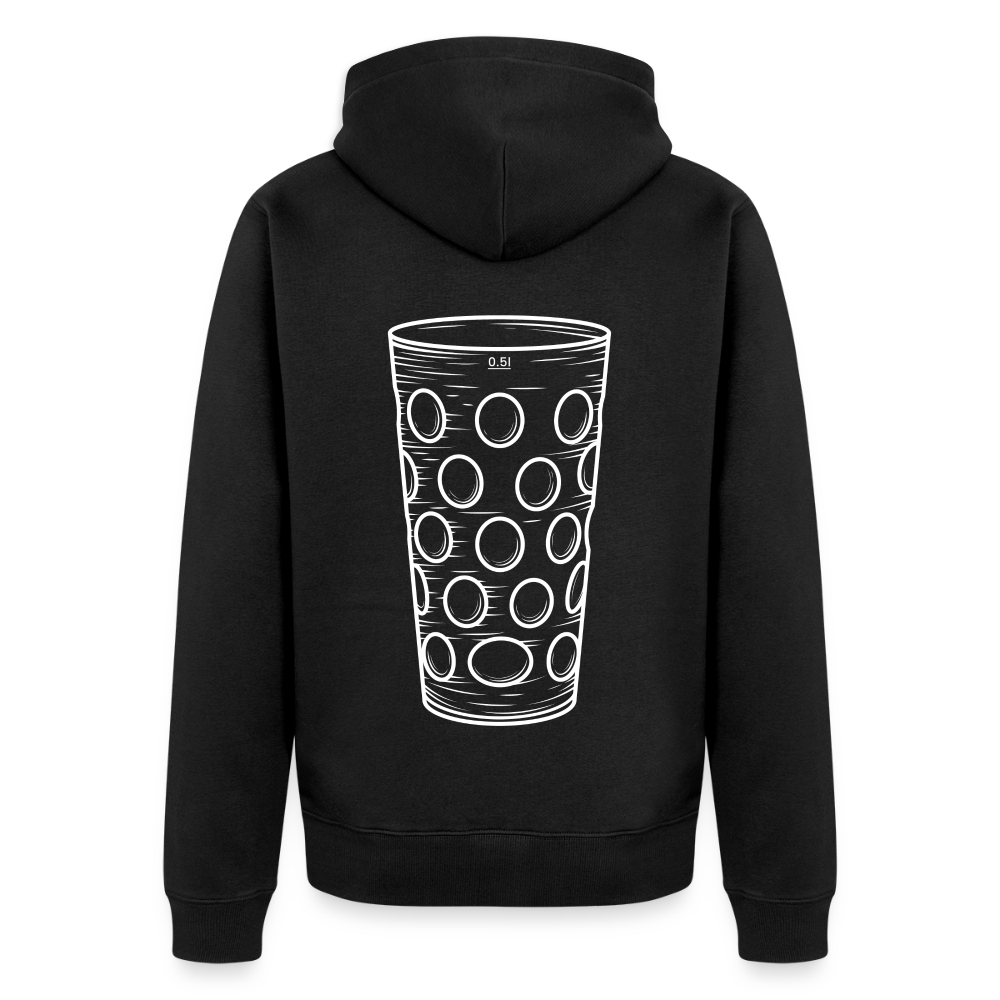 Dubbeglas Zip-Hoodie - Schwarz
