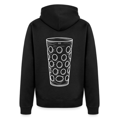 Dubbeglas Zip-Hoodie - Schwarz