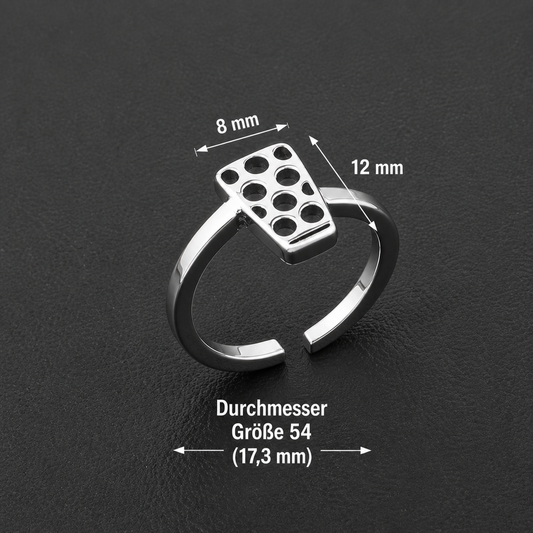 Dubbeglas Ring aus Edelstahl