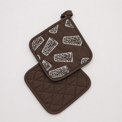 Dubbeglas Topflappen & Ofenhandschuh Set