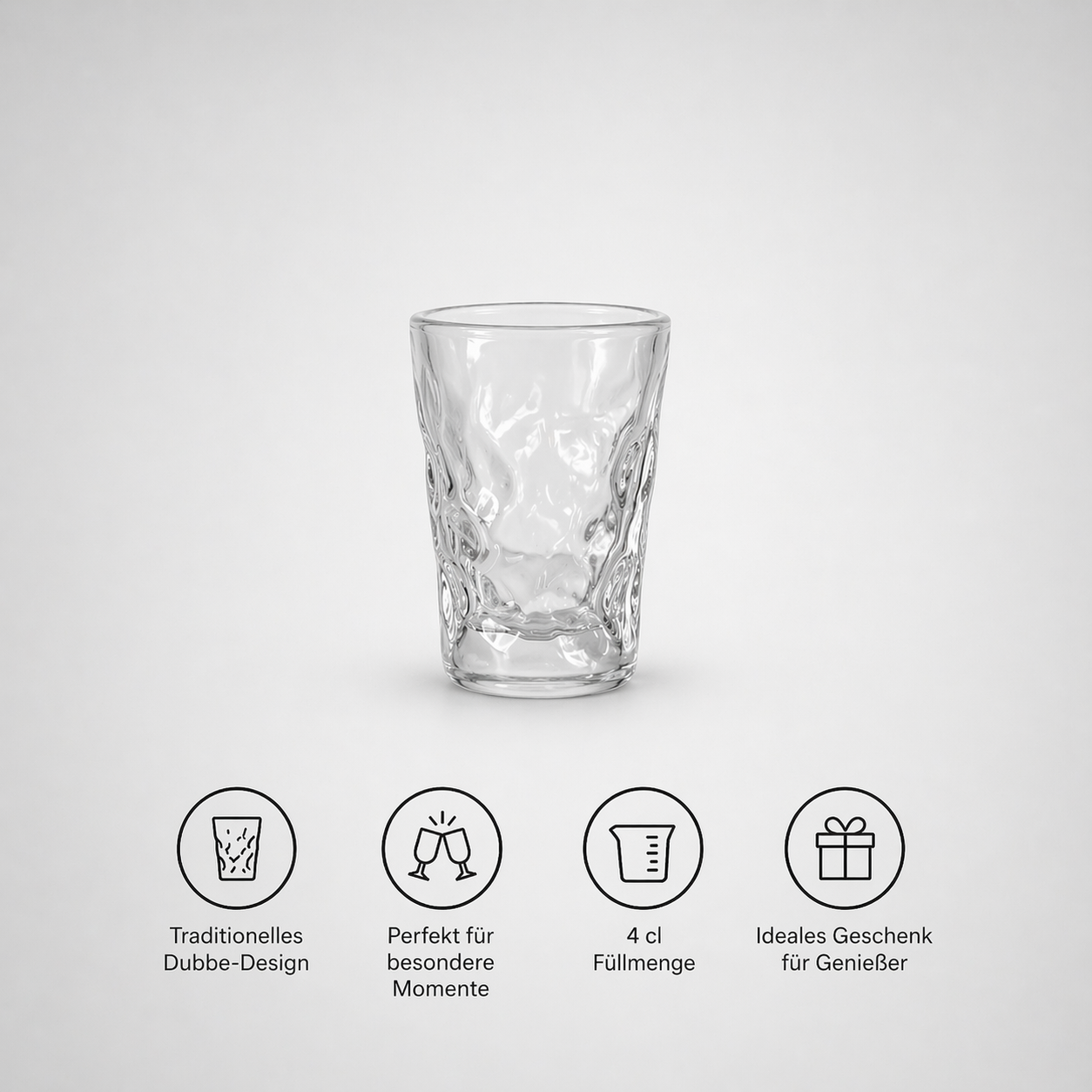 Dubbe-Schnapsglas mit Halter