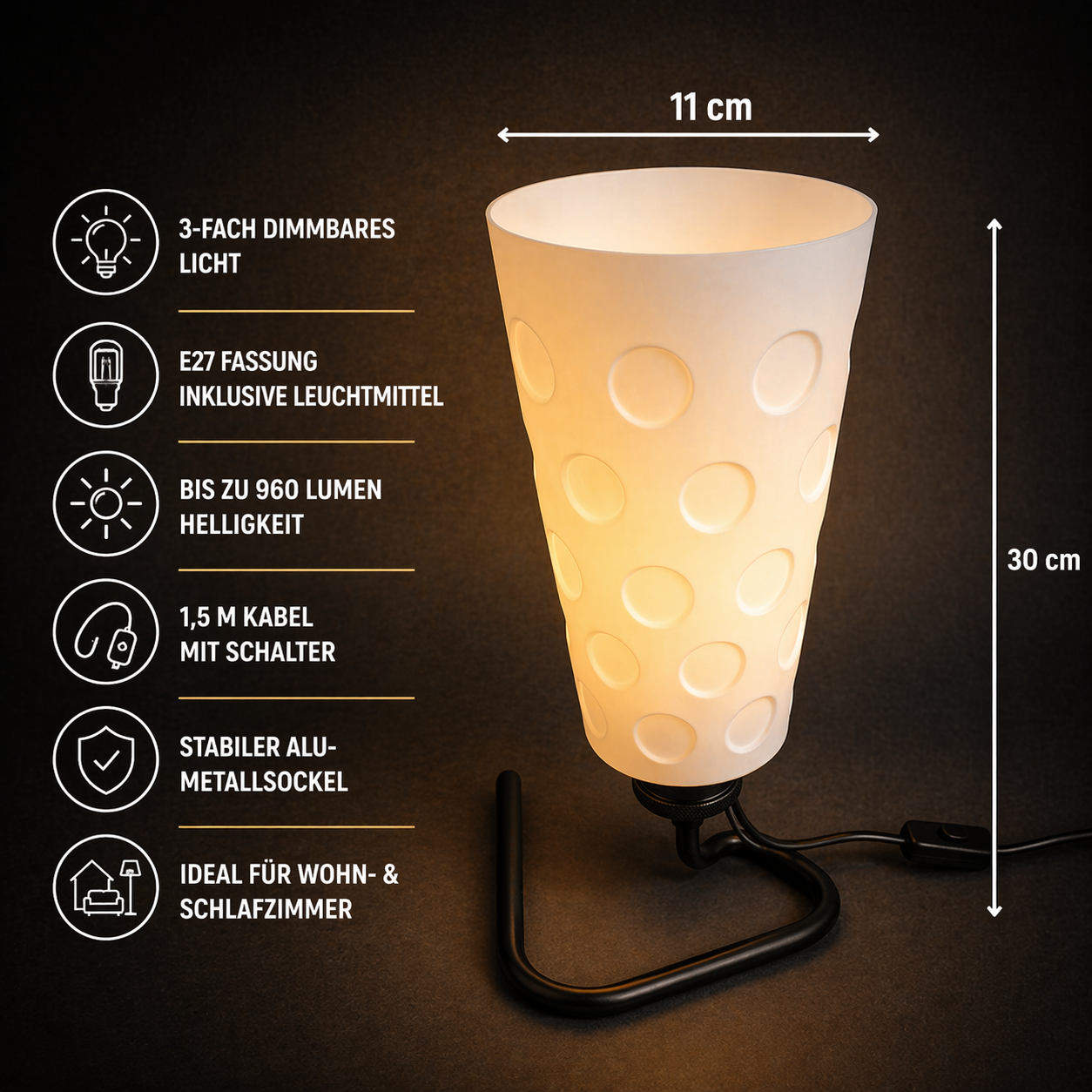 Dubbeglas Lampe