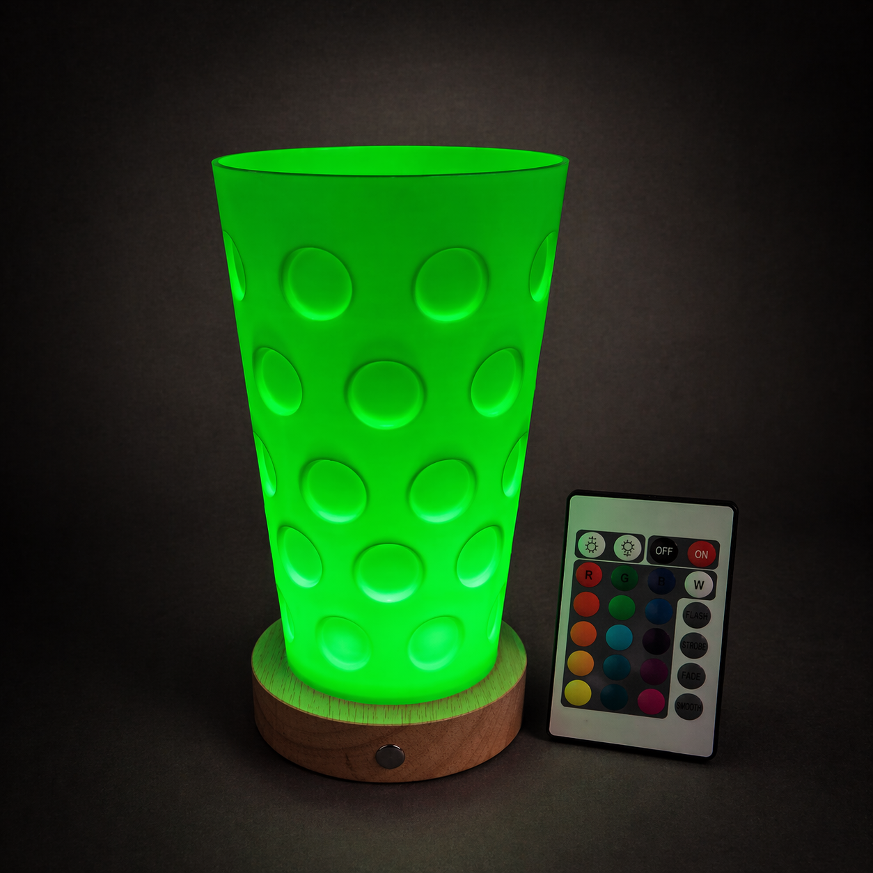 Dubbeglas RGB Lampe
