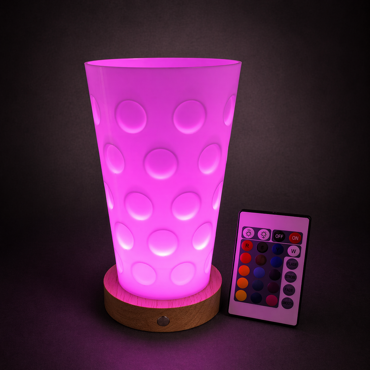 Dubbeglas RGB Lampe