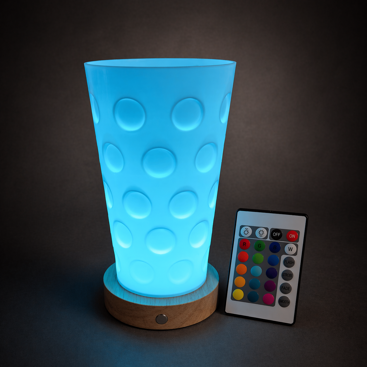 Dubbeglas RGB Lampe