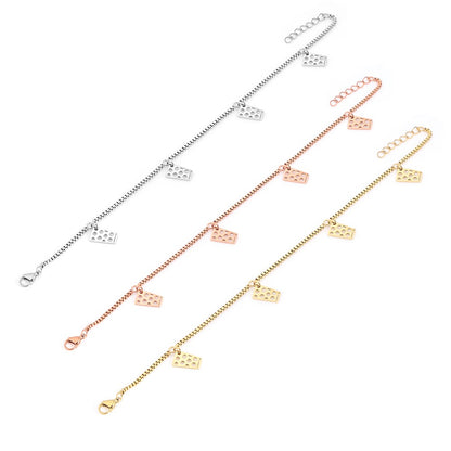 Dubbeglas Fußkette aus Edelstahl