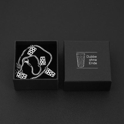 Dubbeglas Fußkette aus Edelstahl