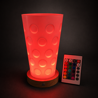 Pfälzer RGB Lampe mit Dubbeglas Design und LED Beleuchtung