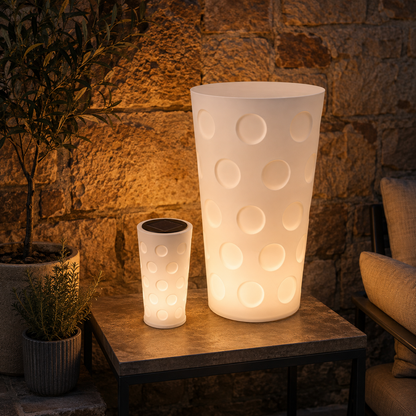 Dubbeglas XXL RGB Lampe als stimmungsvolle Beleuchtung für Garten und Terrasse