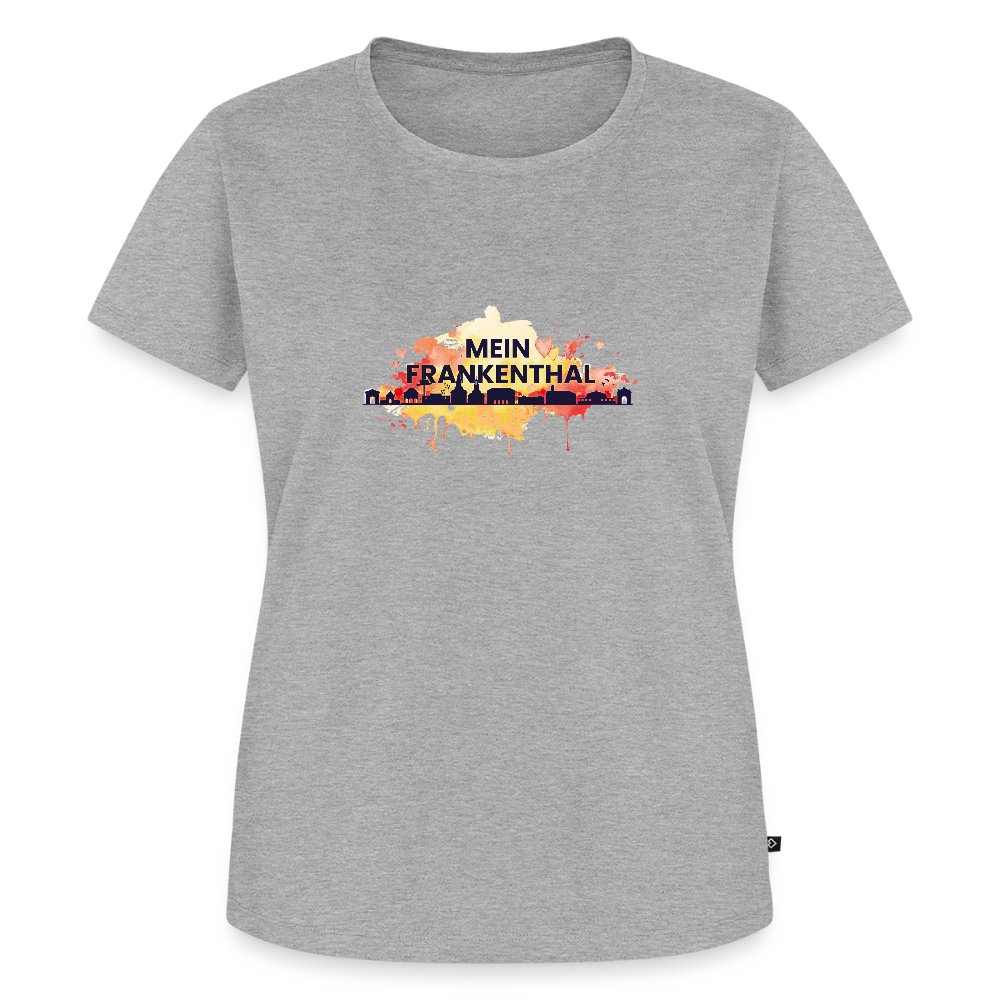 Damen Shirt mit farbiger Frankenthal Skyline im Aquarellstil