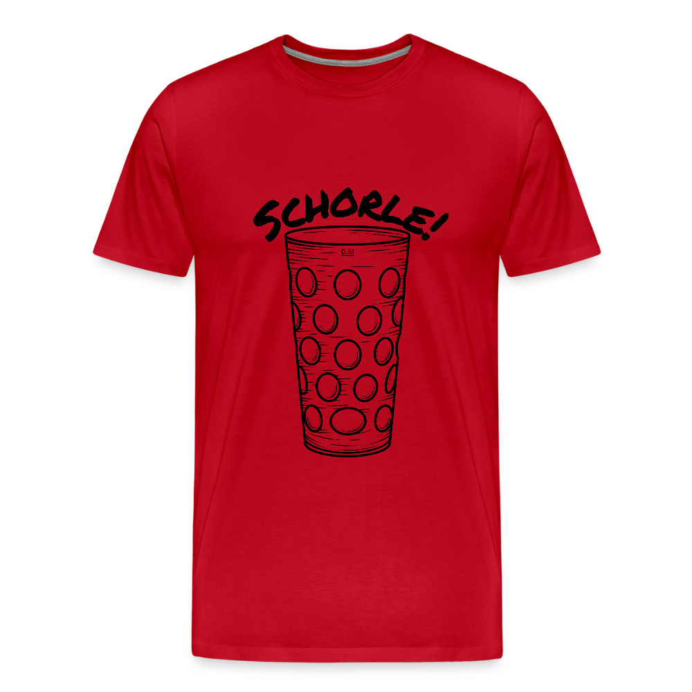 Herren Shirt mit Schorle Schriftzug und Dubbeglas Motiv