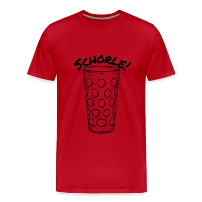 Herren Shirt mit Schorle Schriftzug und Dubbeglas Motiv
